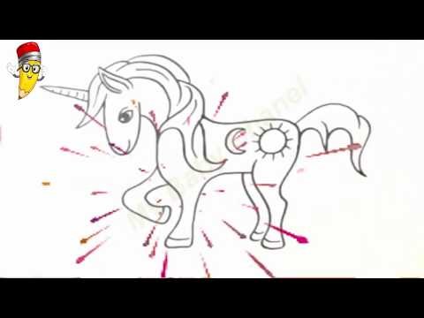 drawing and coloring the animals by their names - draw and color the cat, horse, fish